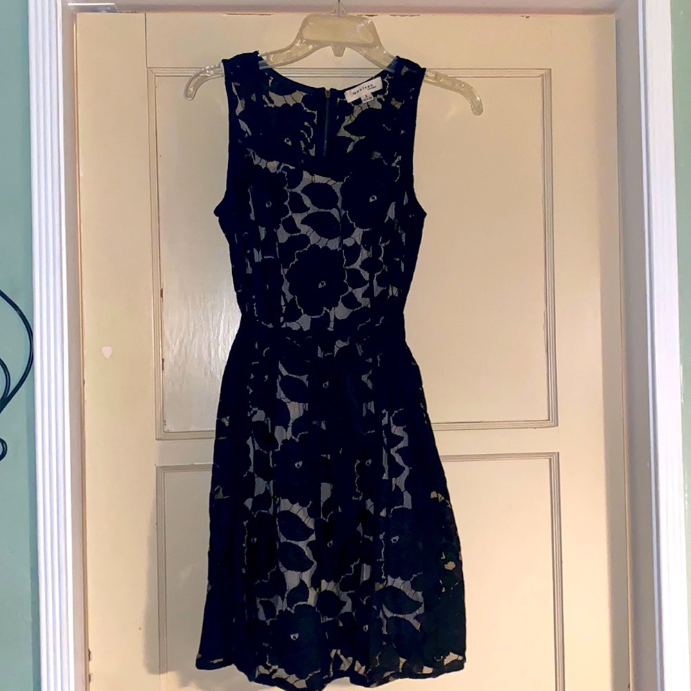 Monteau black lace dress, size small.